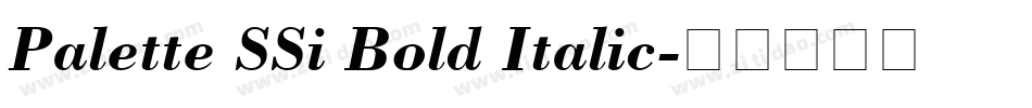 Palette SSi Bold Italic字体转换